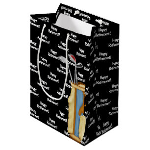 Retirement golf bag on black