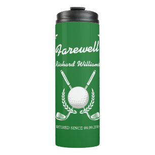 Retirement Golf Clubs Wreath Themed Party Thermal Tumbler