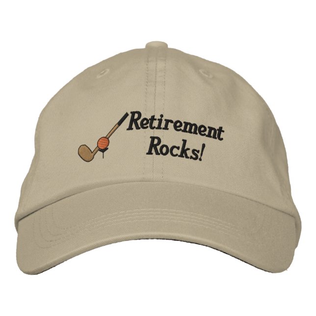 Retirement Golf Embroidered Hat (Front)