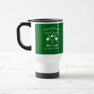 Retirement Golf Modern Emblem Golf Clubs Retired Travel Mug
