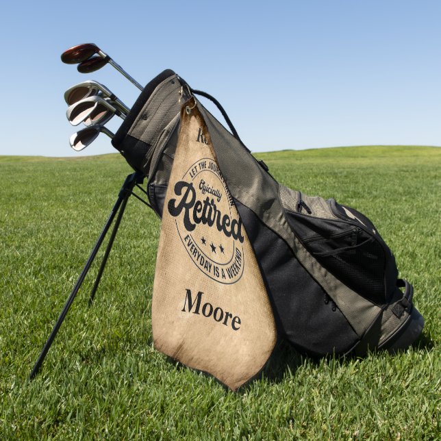 Retirement  golf towel (Green)