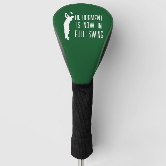 Retirement Golfer Birthday retired happy retiree Golf Head Cover (Front)