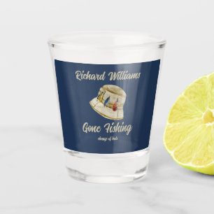 Retirement Gone Fishing Retired Fisherman Hat Shot Glass