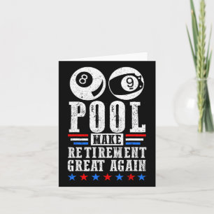 Retirement Great Retired Pool Player Billiards 8 L Card