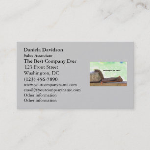 Retirement Humour Squirrel Business Card