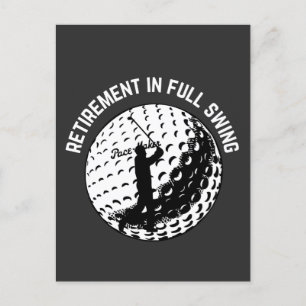 Retirement in Full Swing Funny Humour T-Shirt Keyc Postcard