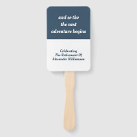 Retirement Inspirational Quote Modern Simple Blue