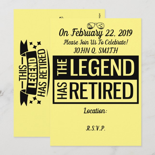Retirement invitation Customizable (Front/Back)