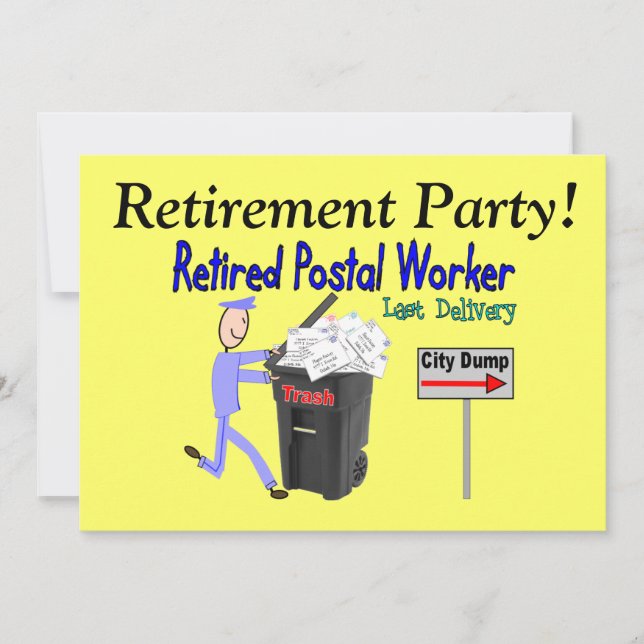 Retirement Invitations-Postal Worker Invitation (Front)