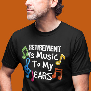 Retirement Is Music Colourful Musical Notes Retire Tri-Blend Shirt