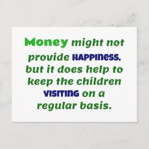 Retirement Joke Money Keeps The Kids Visiting Postcard