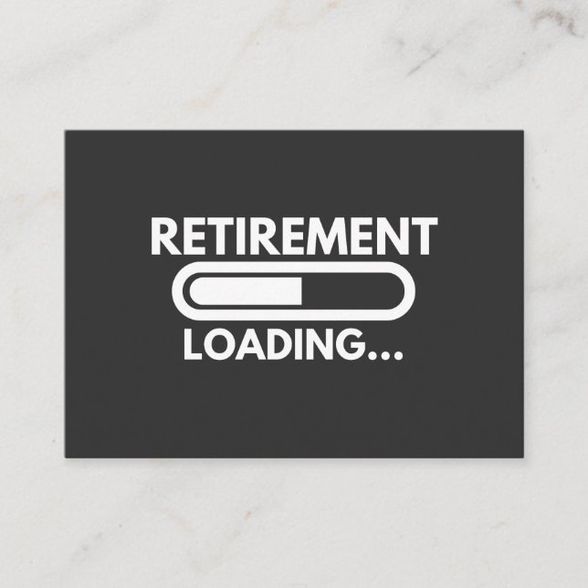 Retirement loading progress for all employees business card (Front)