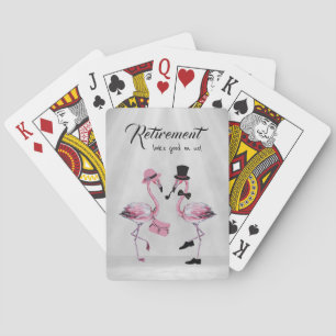 Retirement looks good on us! Chic Classy Flamingo Playing Cards