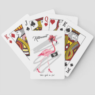 Retirement looks good on you! Chic Classy Flamingo Playing Cards