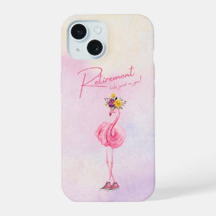 Retirement looks good on you! Flamingo in Sneakers iPhone 15 Case