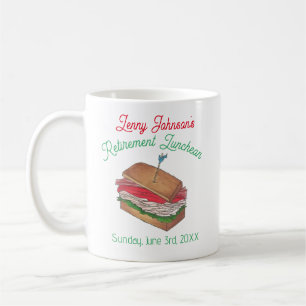 Retirement Luncheon Lunch Turkey Club Sandwich Coffee Mug