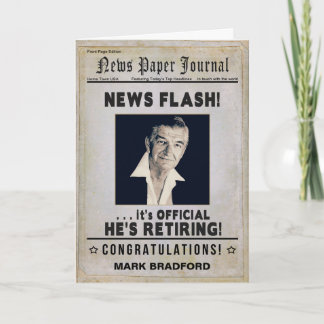 RETIREMENT (Male) Congratulations - News Journal - Card