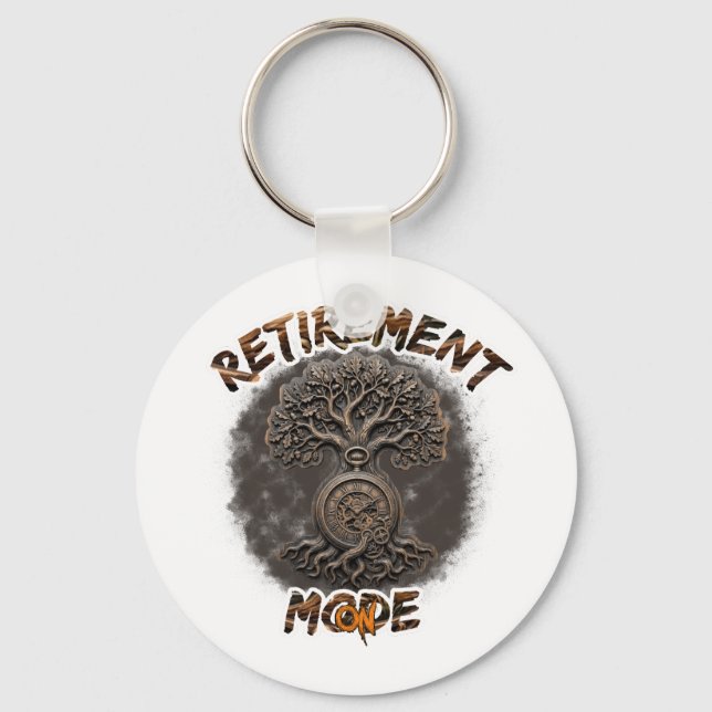 Retirement mood on  keychain (Front)