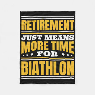 Retirement More Time For Biathlon Fleece Blanket