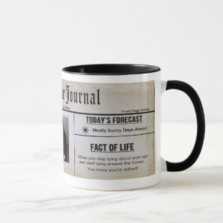 RETIREMENT MUG - PHOTO INSERT - NEWSPAPER