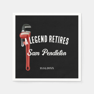 Retirement Napkins For A Plumber