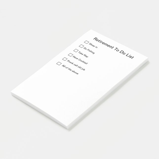 Retirement Note Pad (Angled)
