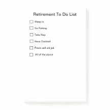 Retirement Note Pad