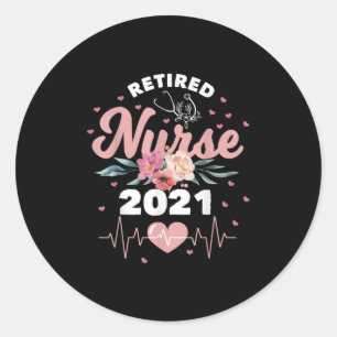 Retirement Nurse 2021 Classic Round Sticker