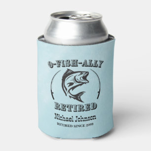 Retirement O-fish-ally retired funny fishing Can Cooler