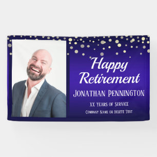 Retirement One Photo confetti Banner