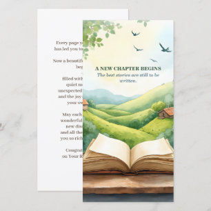 Retirement Open Book New Chapter Landscape Scene