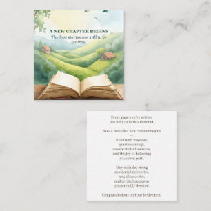 Retirement Open Book New Chapter Landscape Scene Card