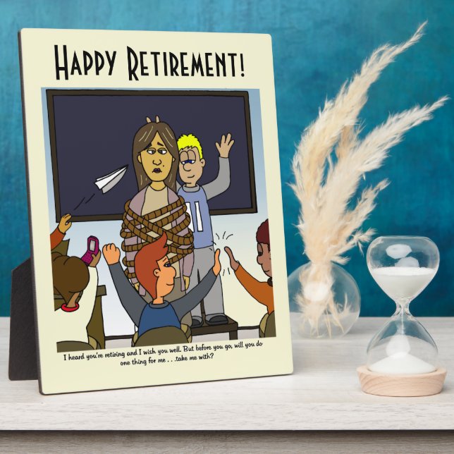 Retirement Pale Yellow Plaque (Side)