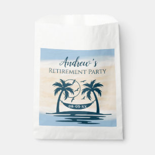 Retirement Party Beach Palm Trees  Favour Bag
