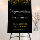 Retirement Party Congratulations Gold Glitter