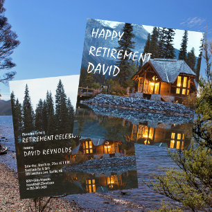 Retirement Party Cottage Theme with Name  Invitation