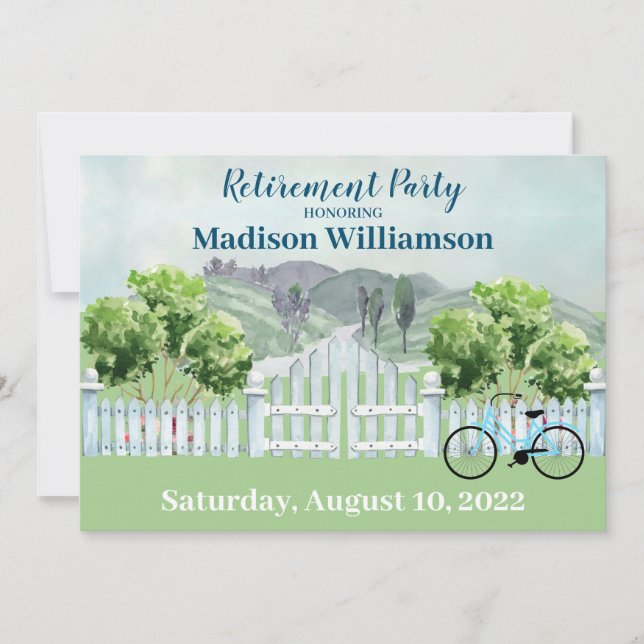 Retirement Party Countryside Rustic  Invitation (Front)