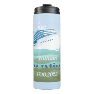 Retirement Party Cruising into Retirement Nautical Thermal Tumbler