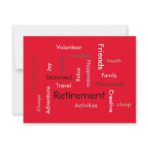 Retirement party:(customize words/ invitations