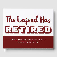 Retirement Party Dark Red The Legend Has Retired