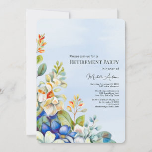 Retirement Party Elegant Floral Invitation