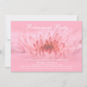 Retirement Party Elegant Pink Floral Invitation