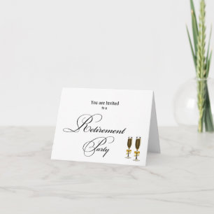 Retirement Party elegant, simple Personalized Invitation