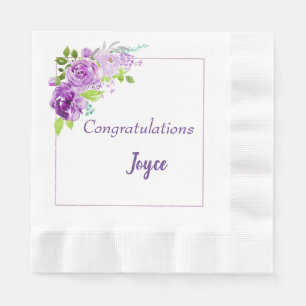 Retirement Party Floral Napkins