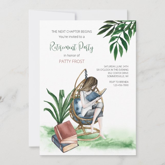 Retirement Party for Woman Invitation (Front)