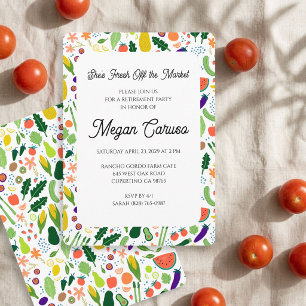 Retirement Party FRESH OFF THE MARKET CUSTOM Invitation