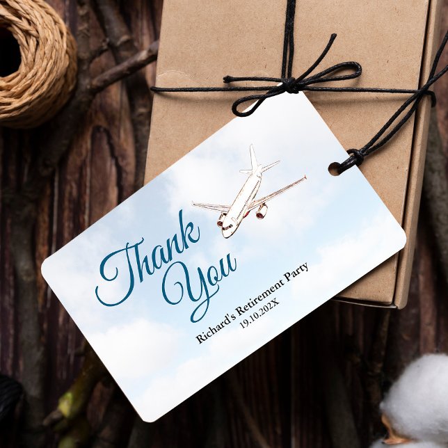 Retirement Party Gift Tag with Airplane Design (Creator Uploaded)