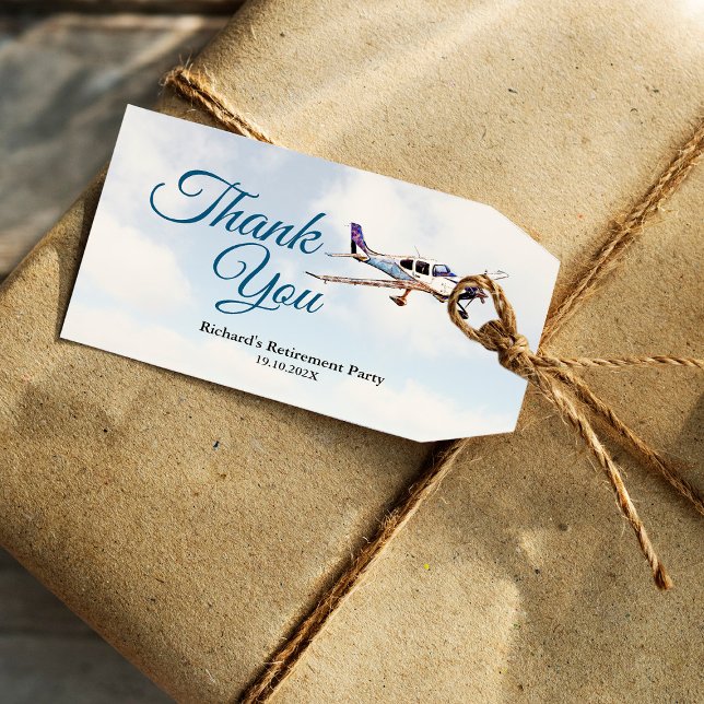 Retirement Party Gift Tag with Airplane Design 2 (Creator Uploaded)
