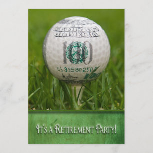 Retirement Party Golf theme Invitation