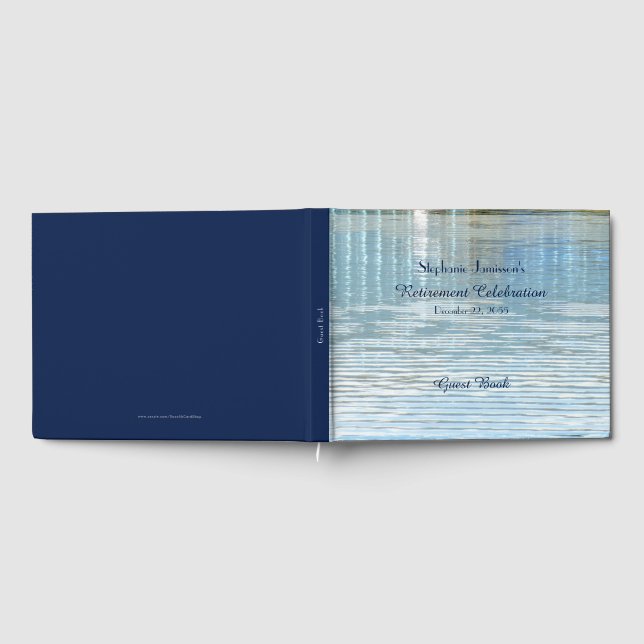 Retirement Party Guest Book Abstract Reflection (Full)